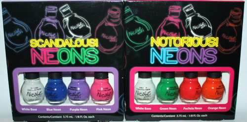 Nicole By OPI Mini NOTORIOUS! Neon & SCANDALOUS! Neon Nail Polish Set *Reduced* 05531
