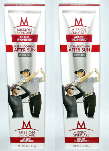 2 MISSION Skincare Athlete Engineered Ultra-Soothing After-Sun Revive Gel 3 oz 05388