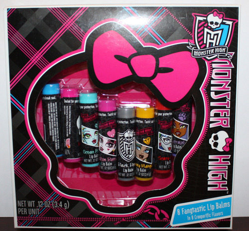 8 Monster High FANGTASTIC LIP BALMS In 8 Creeperific Flavors .12 oz Ea 04053