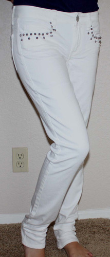American Eagle Women's White Studded Skinny Jeans (Several Sizes) 03979