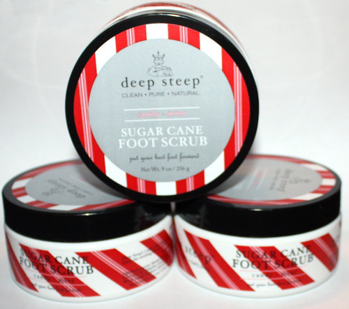Lot Of 3 Deep Steep Candy Mint Sugar Cane Foot Scrub 9 oz Each 03924