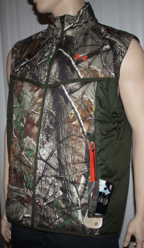 Under Armour Men's Coldgear RealTree Camo Wind & Water Resistant Vest (Small) 03769