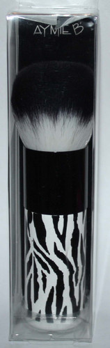 Aymie B' GOTTA B URBAN Black & White Zebra Print Bronzer Brush 03128