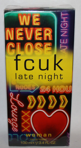 fcuk French Connection late night woman eau de toilette 3.4 oz 02888