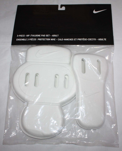 Nike Unisex Adult White Molded Foam 3 Piece Hips & Tailbone Pad Set 02828