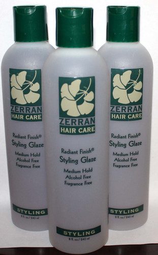Lot Of 3 Zerran Radiant Finish Medium Hold Styling Hair Glaze 8 oz Each *Reduced* 02799
