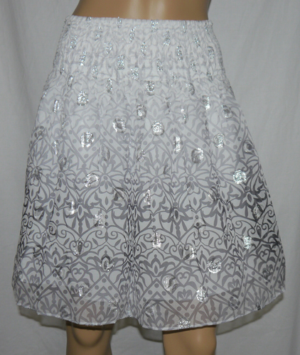 White House Black Market Flirty Silk Blend Lined Abstract Skirt (X-Small) 02524