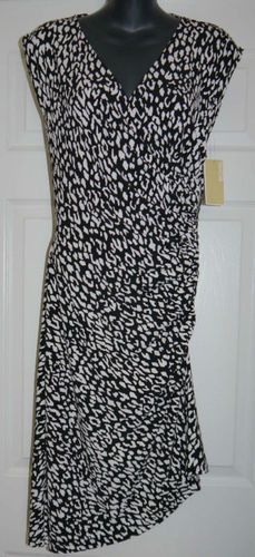 Michael Kors Women's Black Abstract Print Dress (Size 6) 02338