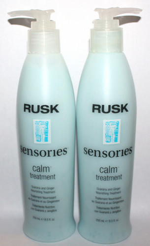 Lot of 2 RUSK Sensories CALM Nourishing Treatment With Guarana & Ginger 8.5 oz 02017