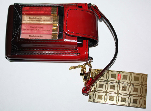 Set Of 4 Elizabeth Arden High Shine Lip Glosses .13 oz Each & Red Pouch *Reduced* 01938