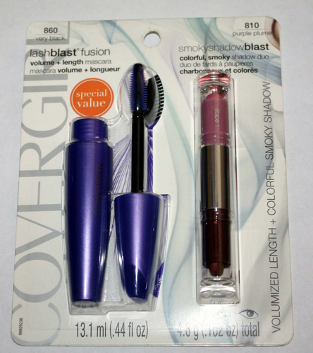 Covergirl LASHBLAST Mascara VERY BLACK & SMOKYSHADOWBLAST Duo PURPLE PLUME Set 01330