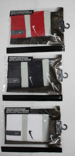2 Pk Nike Unisex Premier Reversible 2½" High Absorbency Wristbands (Several Choices) 00794