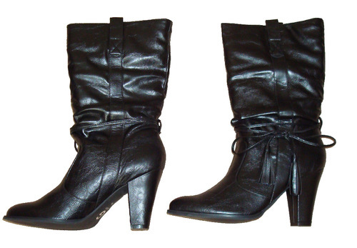 Guess DUKE Women's Mid Height Slouchy Black Boots (Size 10 Medium) *Reduced* 00685