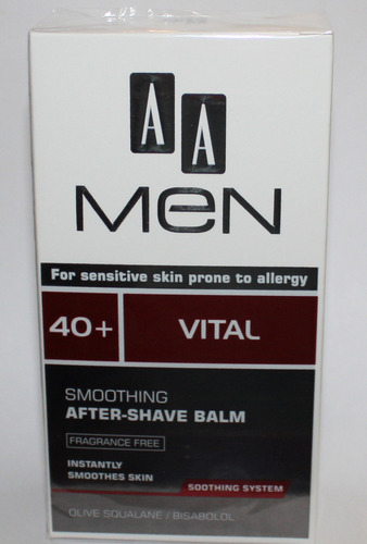 AA Men 40+ Vital Fragrance Free Smoothing After Shave Balm 3.4 oz 00545