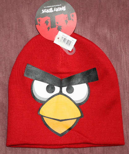 ANGRY BIRDS Boy's Red Graphic Beanie Cap (One Size) 00544