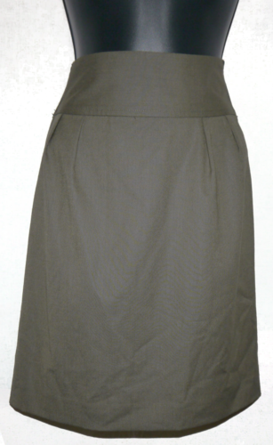 Express Women's Olive Green Above Knee Back Slit Lined Skirt (Size 10) *Reduced* 00099