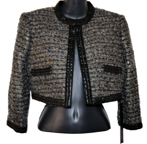 Bebe SERENA Women's Multi-Colored Tweed Cropped Jacket (Size 4) *Reduced* 00015