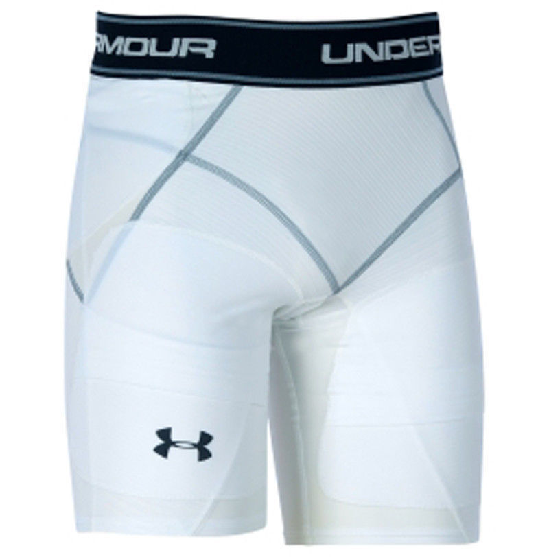 Under Armour Men's White Coreshort Reverse Compression Football Girdle (Small) 09564