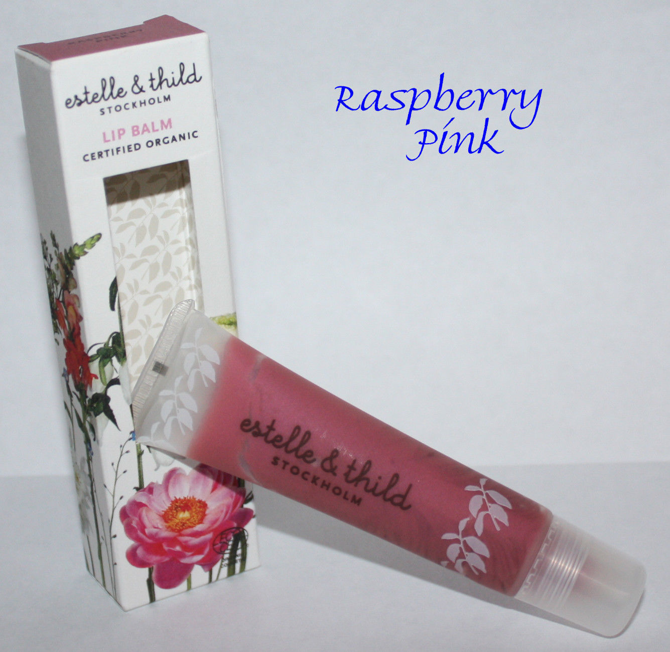 Estelle & Thild Stockholm Certified Organic RASPBERRY PINK Lip Balm 0.52 oz 10841