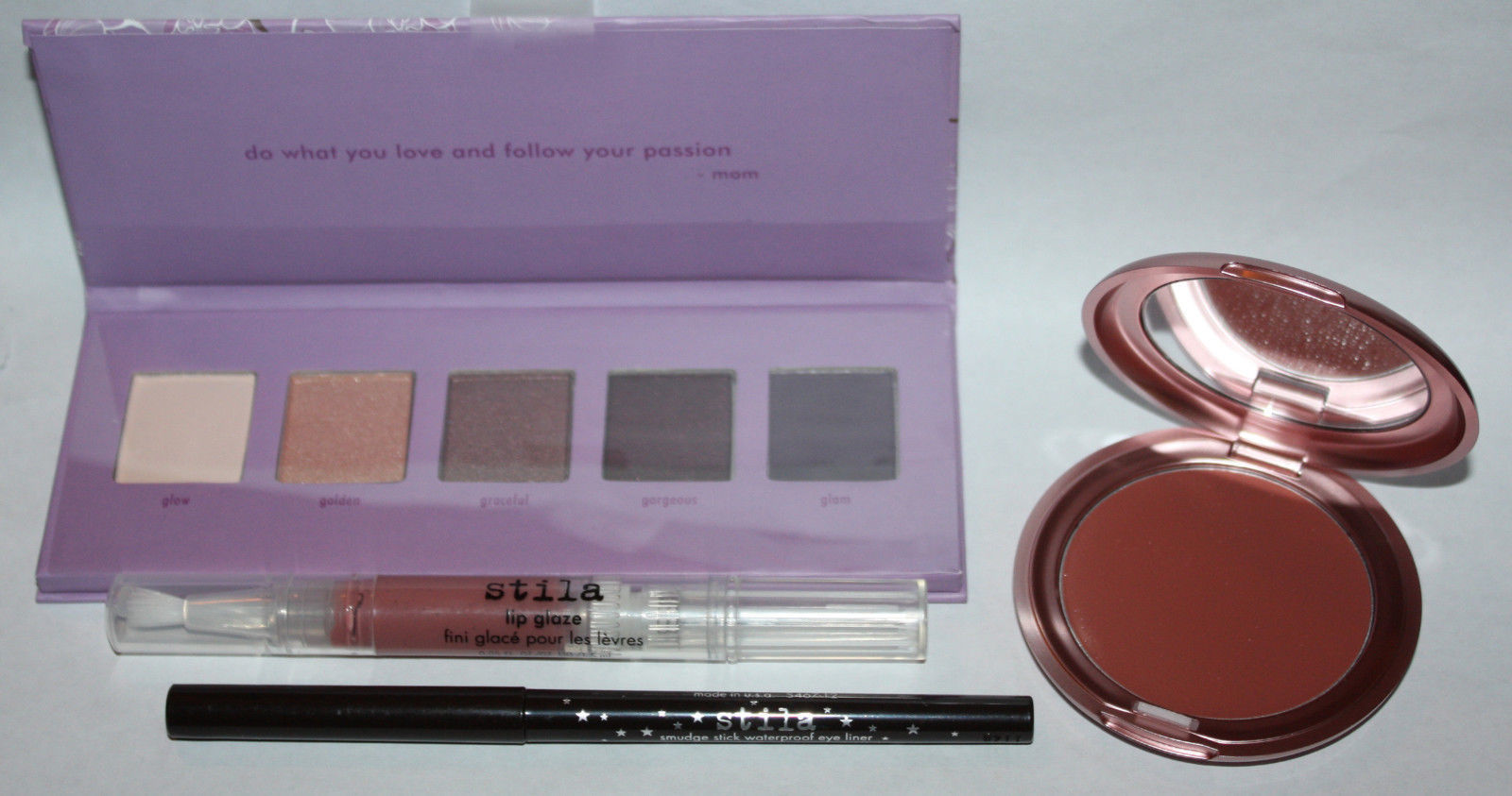 Stila Garden of Glamour Set Shadow Palette/Lip Glaze/Eyeliner/Lip & Cheek Cream 11167