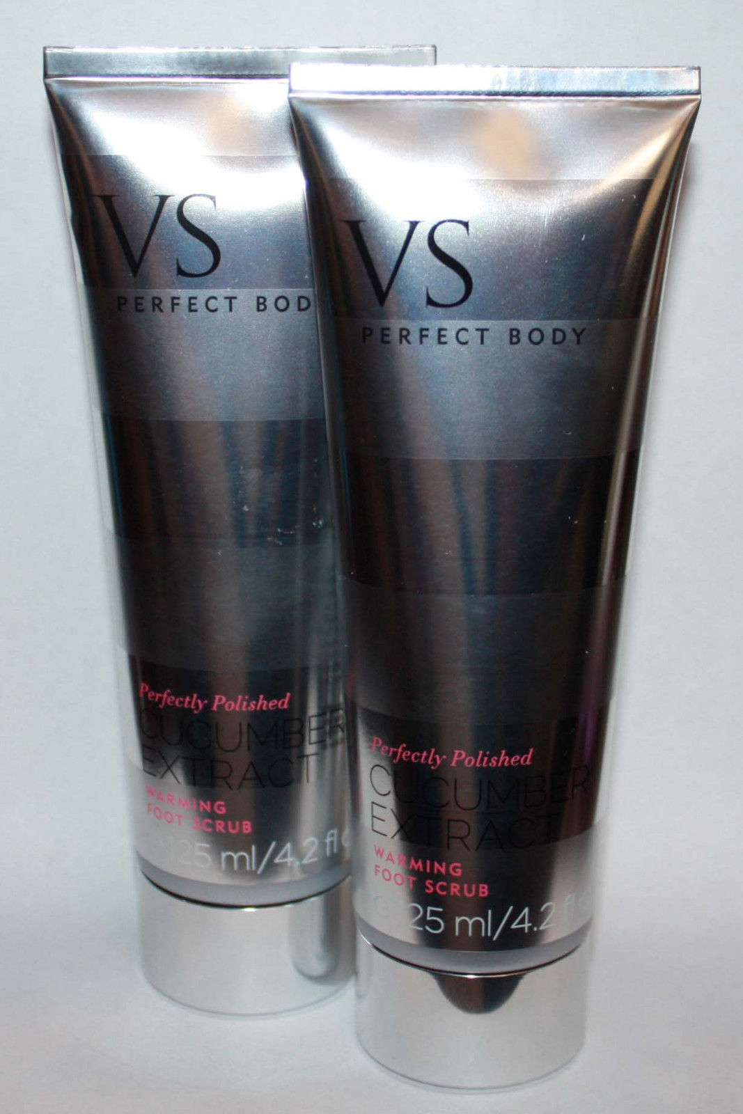 2 Victoria's Secret Perfectly Polished Cucumber Extract Foot Scrub 4.2 oz 11287