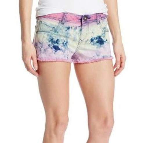 Volcom Women's Juniors High Voltage Funky Tie Dye Denim Short Shorts (Several Sizes) 11319