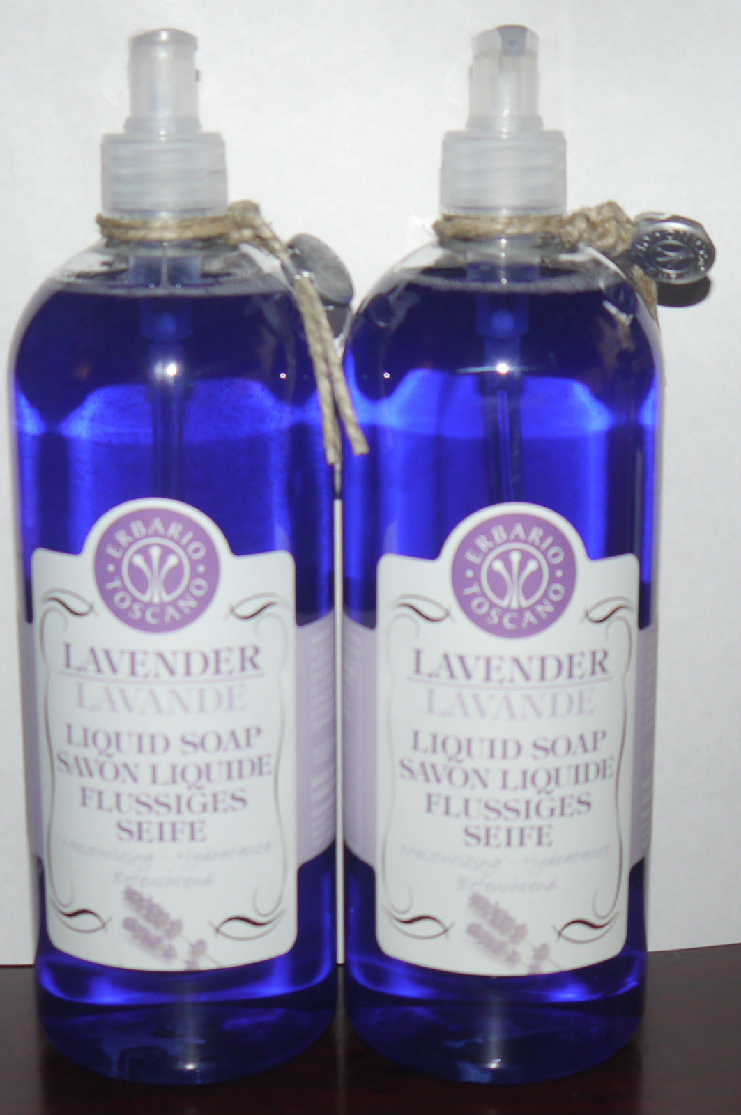 Lot of 2 Erbario Toscano LAVENDER Moisturizing Liquid Soap 33.81 oz Each 12309