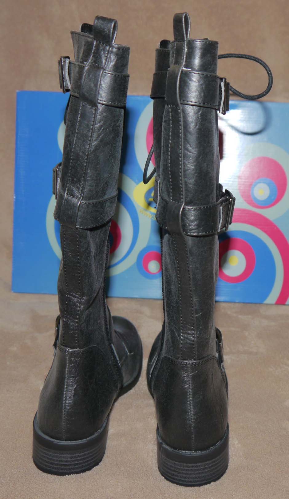 Lace Up Buckle Boots