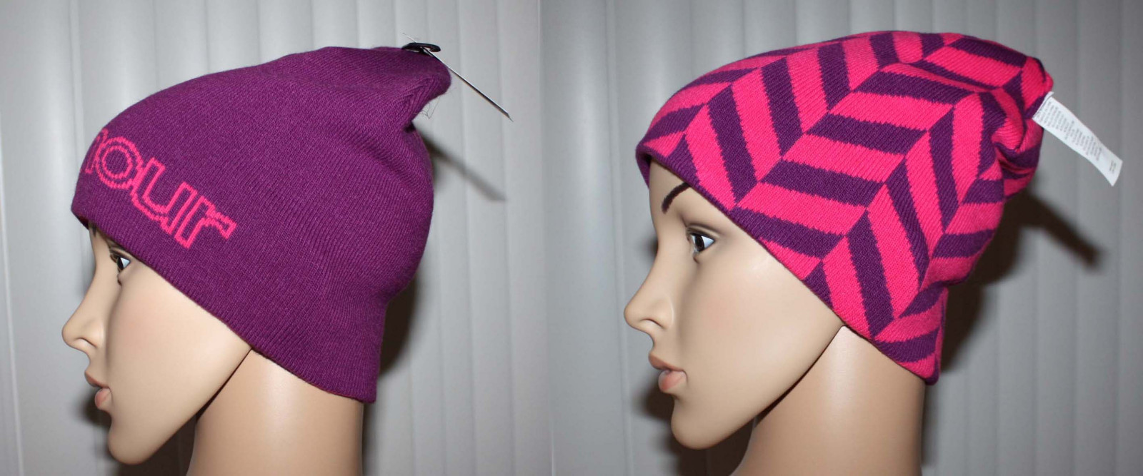Under Armour Women's Purple & Pink Reversible Beanie Hat (One Size) 03401