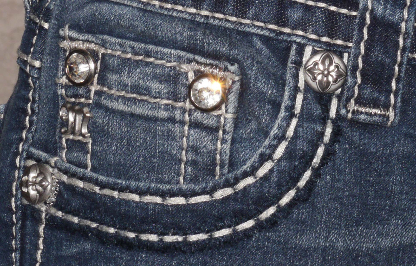 Miss Me Women's Knight Armor Fleur De Lis Boot Cut Jeans (Several Sizes)