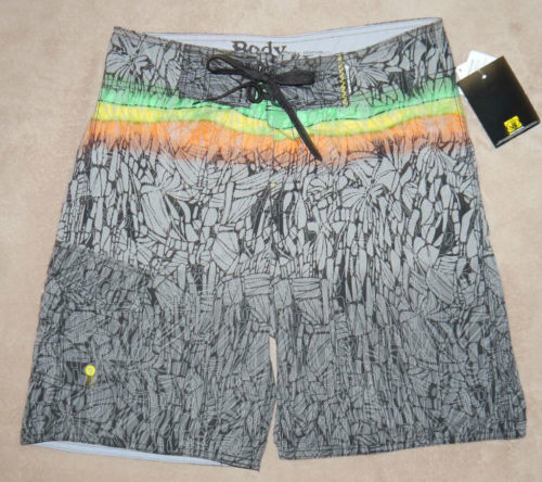 Body Glove Mens Multi-Colored Swim Board Shorts (Size 32) 08563