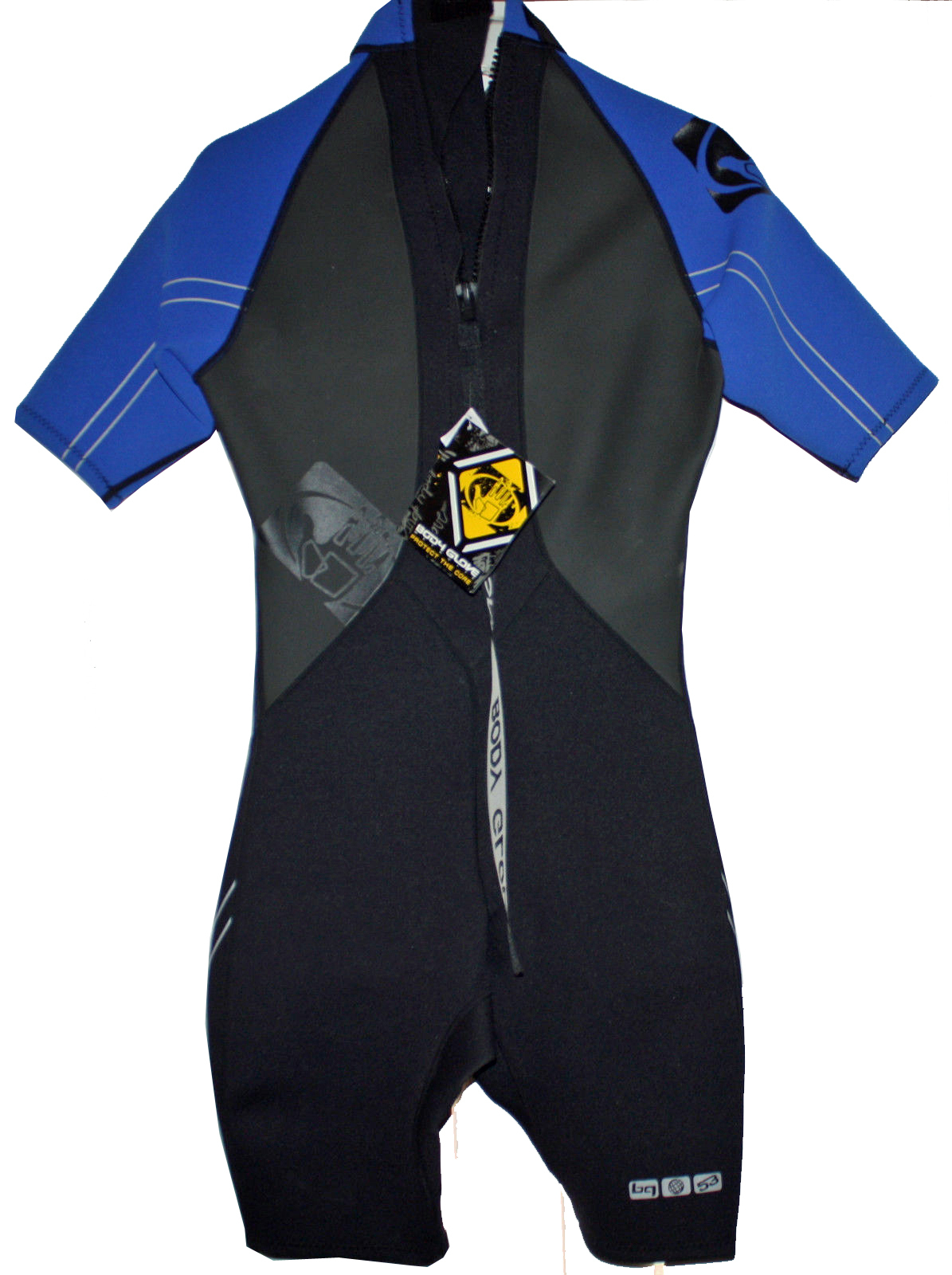 Body Glove Men's PRO 2 Blue/Black/Gray 2/1 mm Shorty Springsuit Wetsuit (Small)