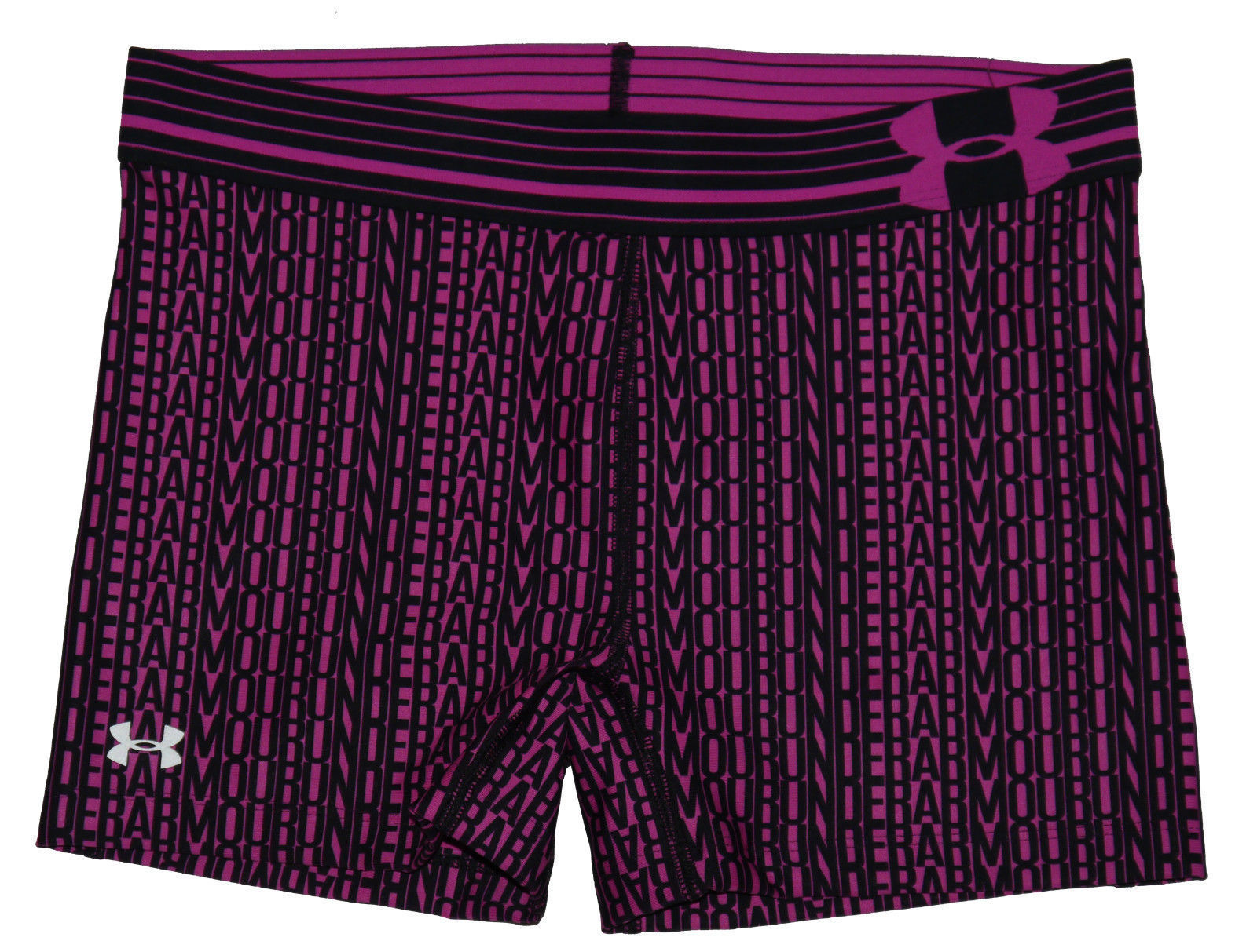 Under Armour Women's Black/Rebel Pink UA 3" Shorty Compression Shorts (Small) 13269
