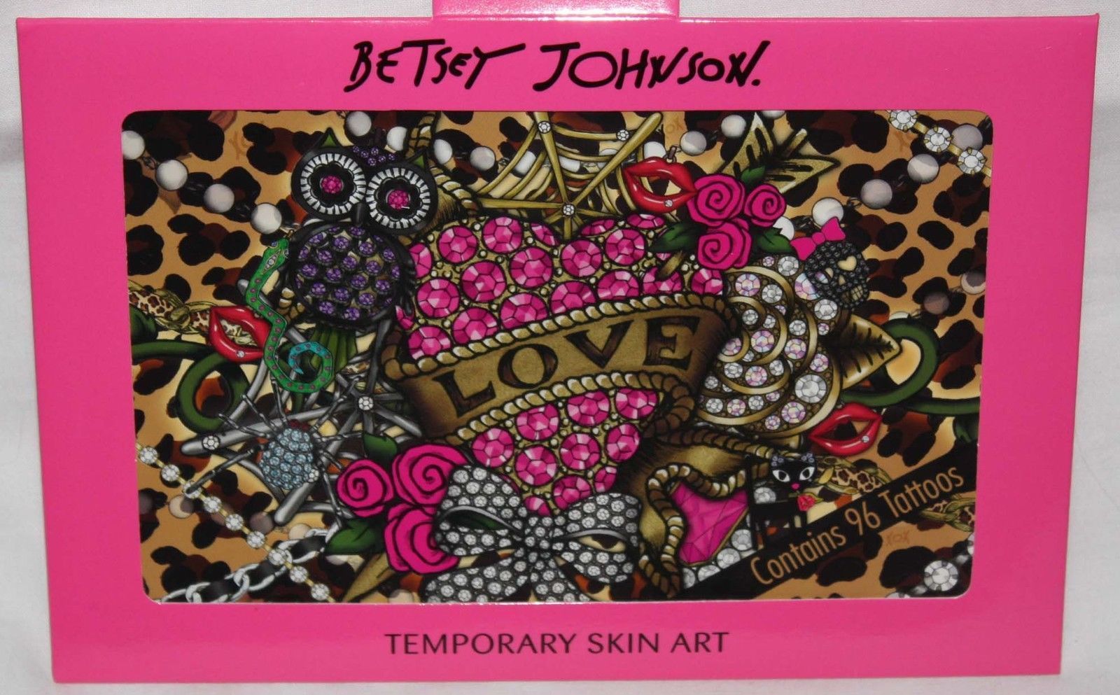 Betsey Johnson TEMPORARY Skin Art Tattoos* Roses, Skulls, Lips, Hearts & More 13560