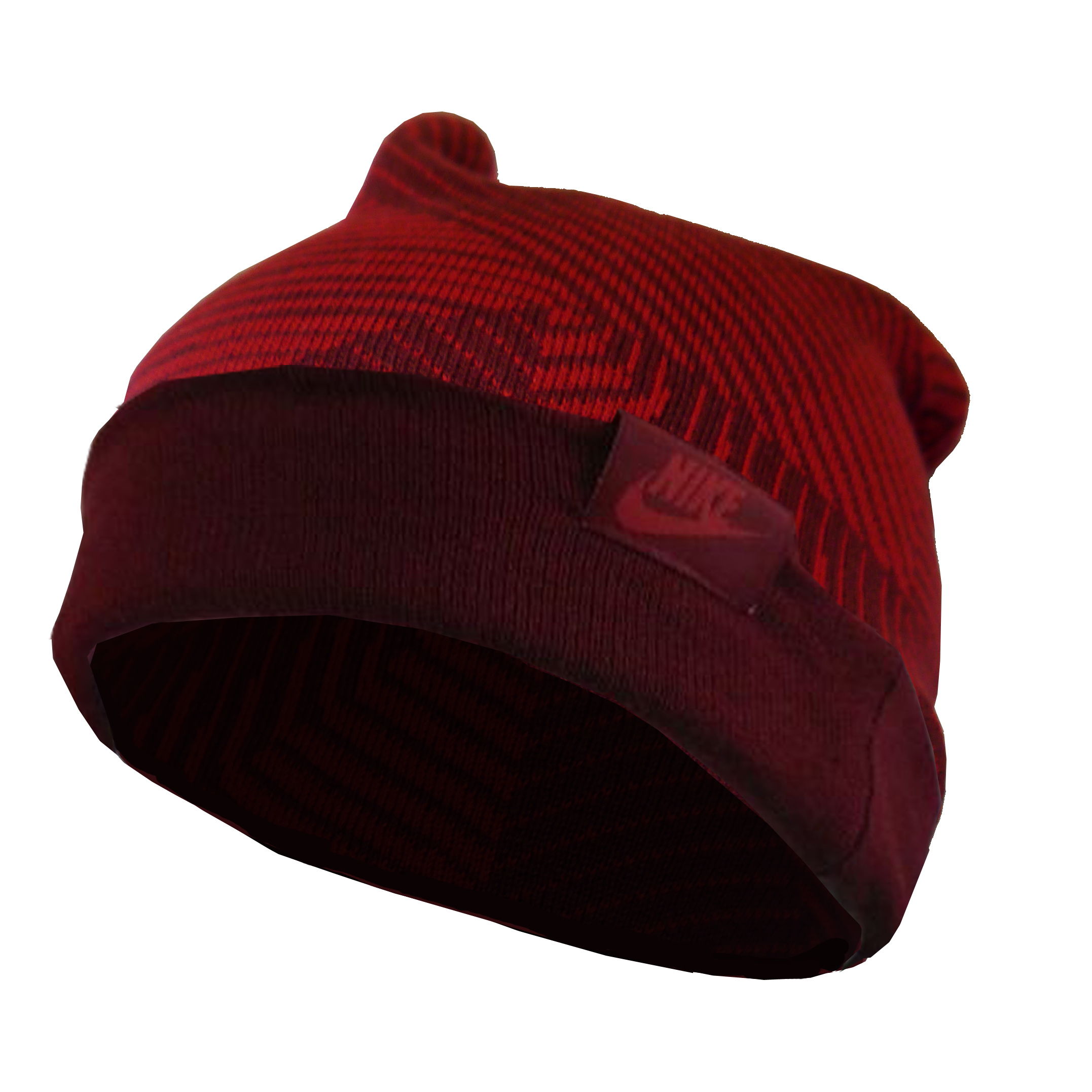 Nike Youth Unisex Sportswear Cuffed Red Beanie Hat (One Size)