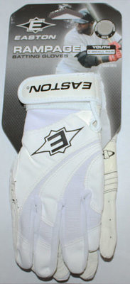 Easton RAMPAGE Youth 1 Pair Batting Gloves (X-Small) Easton RAMPAGE Youth 1 Pair Batting Gloves (X-Small)