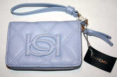 bebe LILY Lilac Zip Around Wrislet Clutch Purse Bag bebe LILY Lilac Zip Around Wrislet Clutch Purse Bag