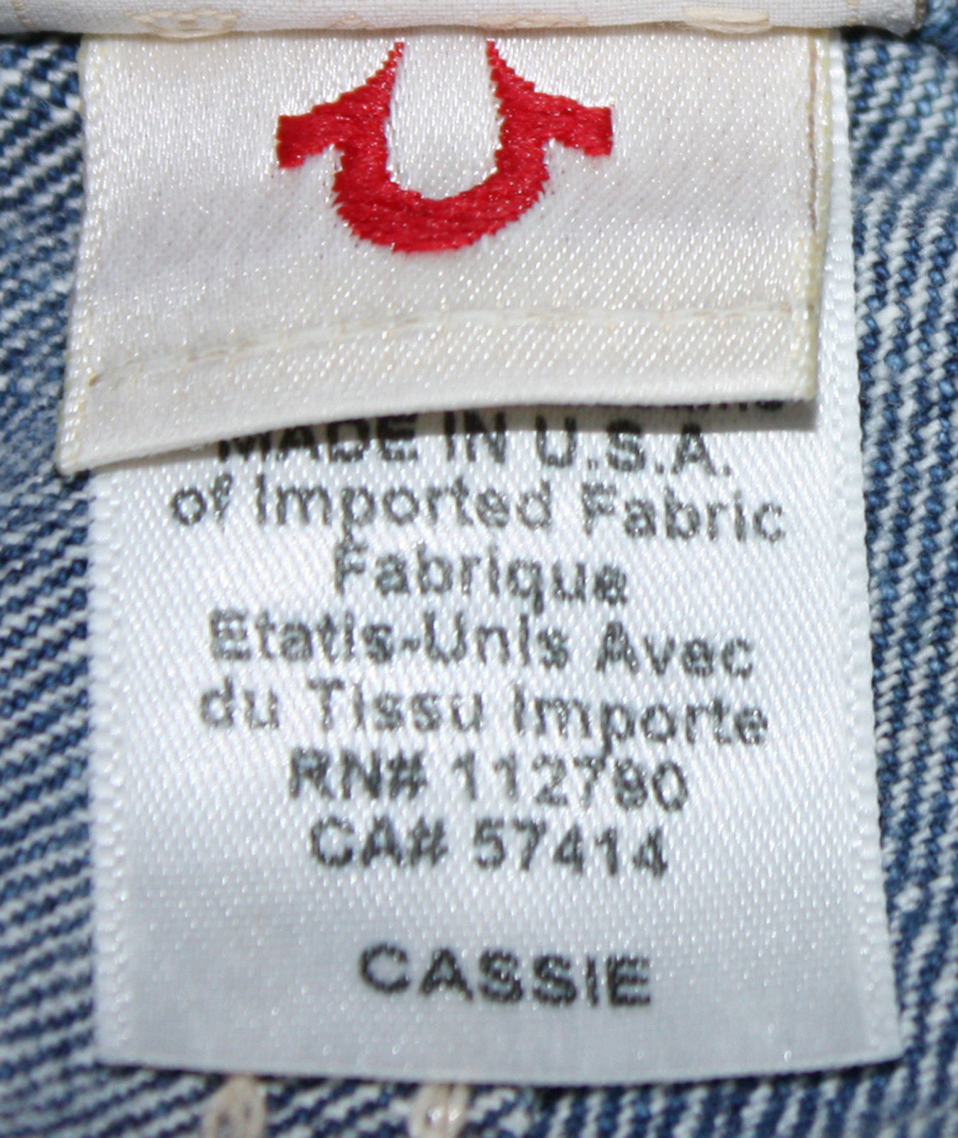 True Religion CASSIE Women's Rolled Denim Shorts -Color: Charming Lily (2 Sizes Available)