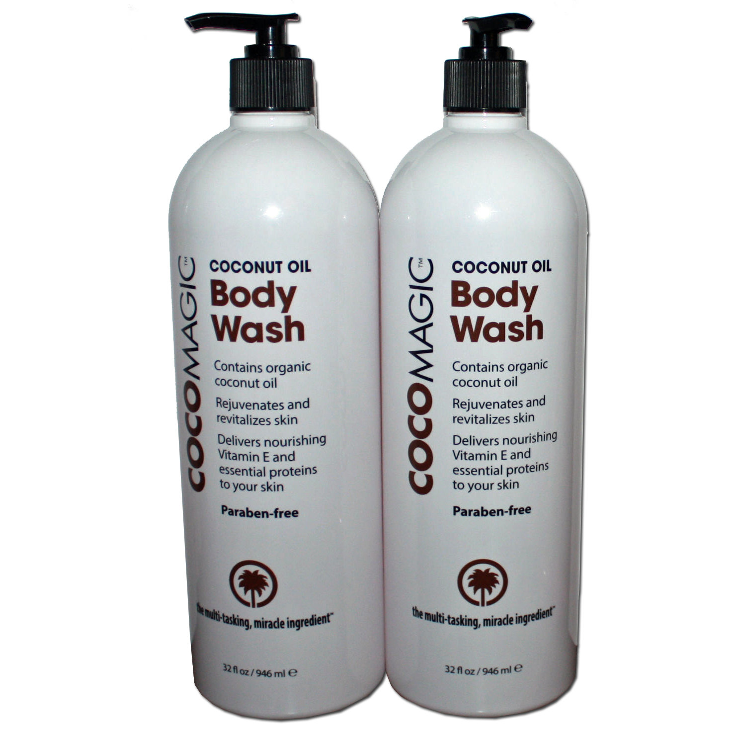 Lot Of 2 COCOMAGIC Coconut Oil Body Wash 32 oz Each 10837