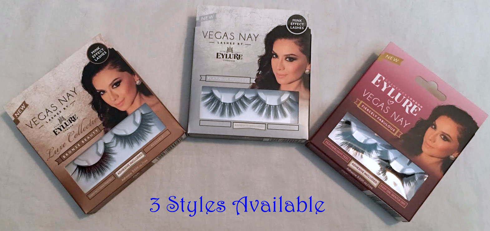 Eylure London Vegas Nay Re-Usable False Eye Lashes + Adhesive -3 styles availabe 14232