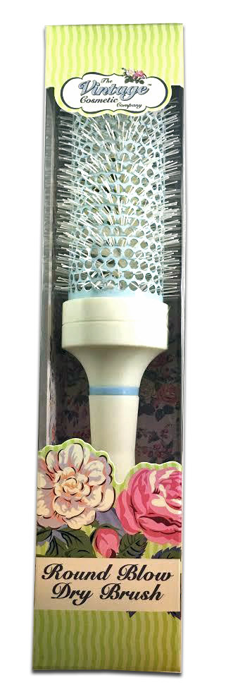 The Vintage Cosmetic Company Soft Cream Round Blow Dry Hair Brush 09427
