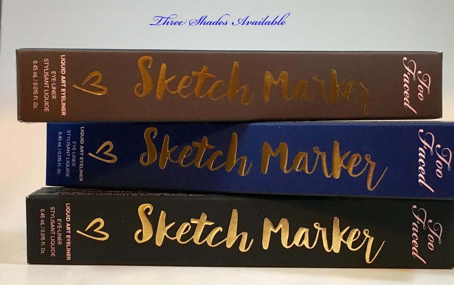 Too Faced Sketch Marker Liquid Art Waterproof Eyeliner 0.015 oz (Several Shades) 14464