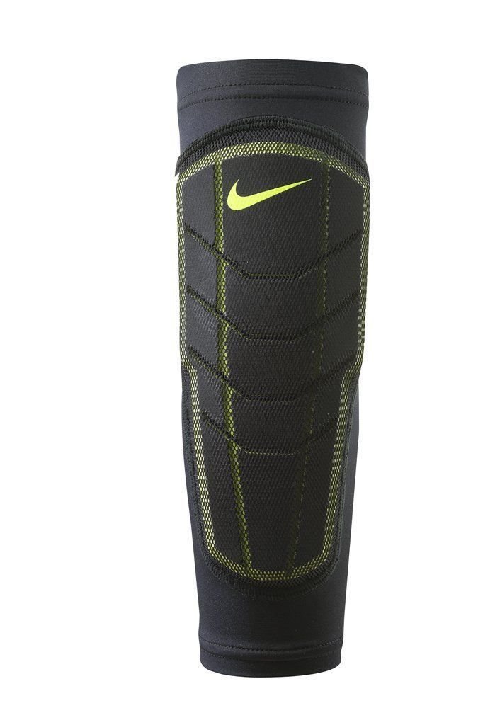 Nike Pro Combat Black/Volt Swoosh Hyperstrong Padded Forearm Shivers - Large/X-Large 14499