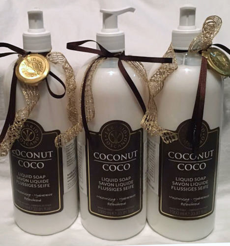 Lot of 3 Erbario Toscano Coconut Moisturizing Liquid Soap 33.81 oz Each 14548