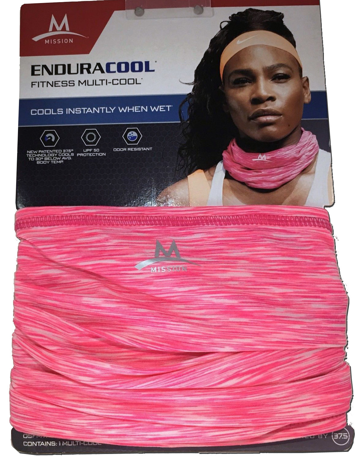 Mission EnduraCool 10" x 10" Cooling System Wrap- Neon Pink Blur 14566