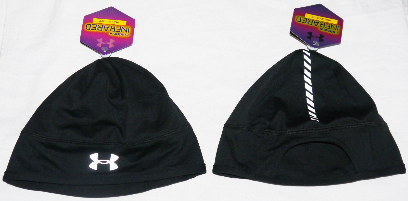 Under Armour Women's CGI Black Reflective Ponytail Hole Layered Up Beanie 14656