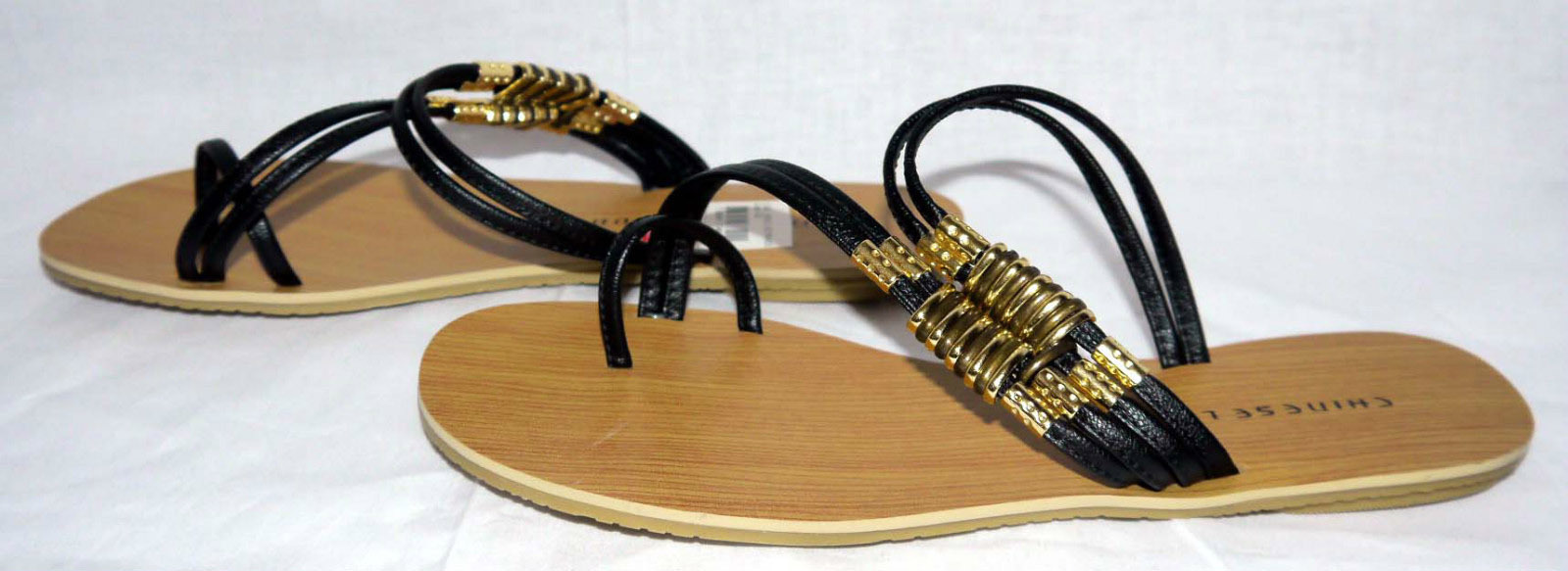 COOL BREEZE Strappy Bead Embellished Sandals
