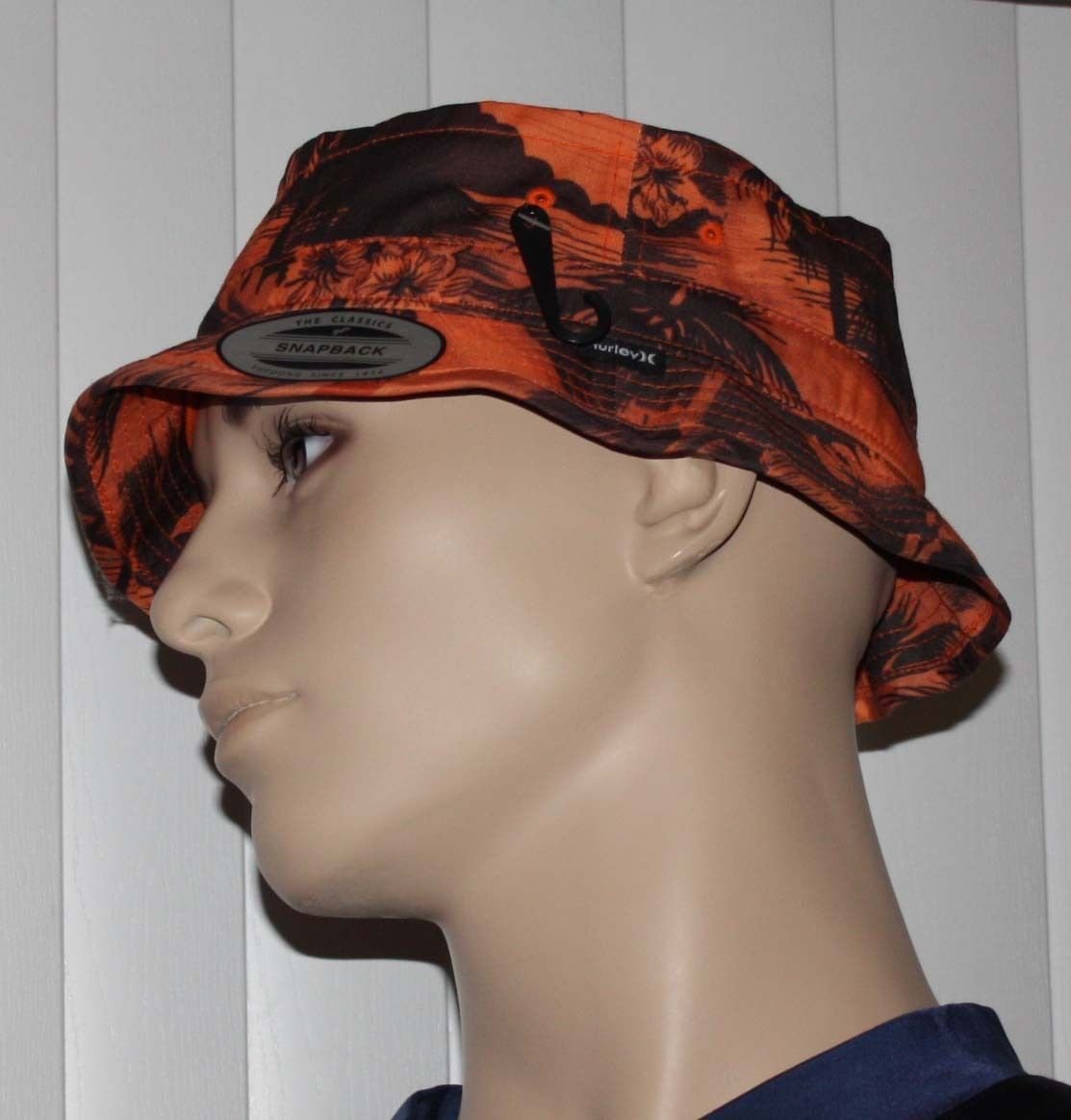 Hurley SHORE CRUISER Men's Orange/Brown Beach Graphics Bucket Hat 14776