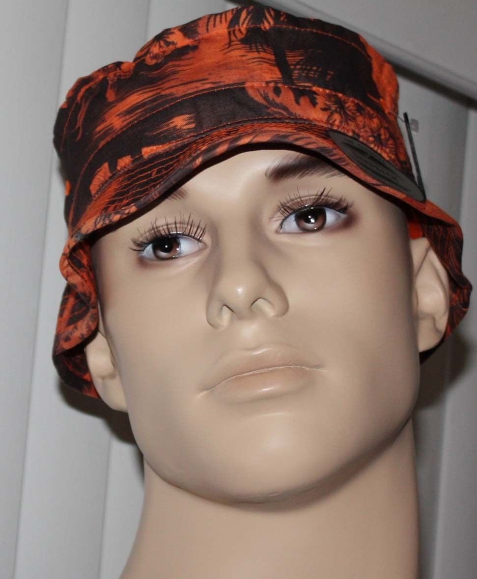 Hurley SHORE CRUISER Men's Orange/Brown Beach Graphics Bucket Hat