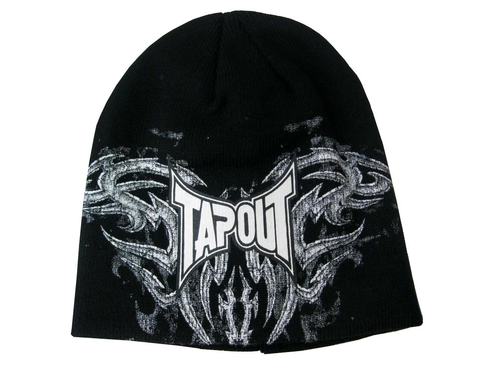 Tapout Corruption Logo Black/White Graphic Beanie Hat 14798